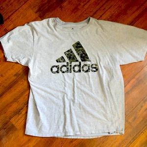 Adidas camo print T shirt